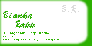 bianka rapp business card